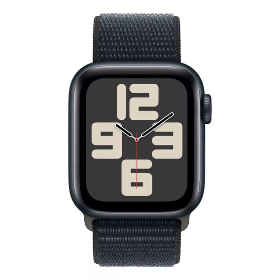 Apple Watch SE GPS (2da Gen) • Caja de aluminio color medianoche de 40 mm • Correa loop deportiva color medianoche - Distribuidor Autorizado