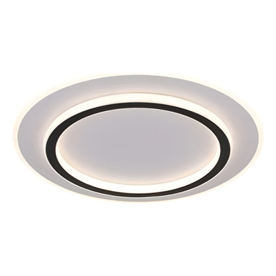 Plafon Led Banji Negro Redondo 49cm Diseño Moderno Cie