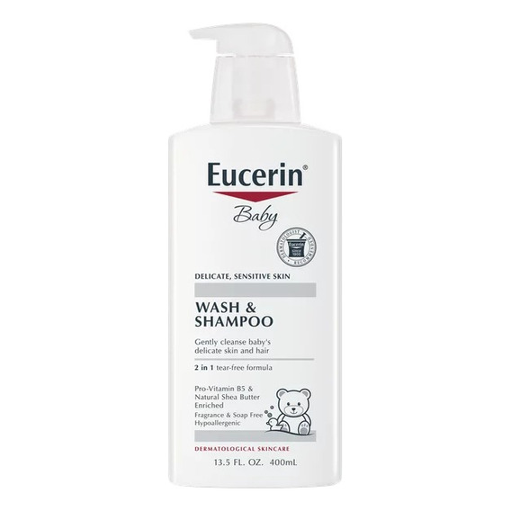 Eucerin Baby Wash And Shampoo Jabon Y Champú Bebe 400 Ml