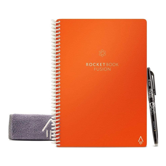 Cuaderno Rocketbook Fusion Reutilizable Ejecutivo Color Naranja