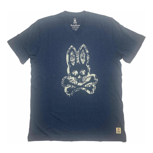 Camiseta Hombre Psycho Bunny Algodón Auténtica Estampado 