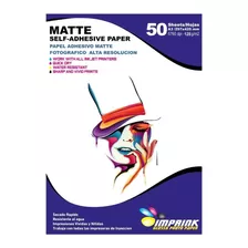 Papel Adhesivo Matte Fotografico Opaco A3135g50 Hojas 