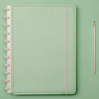 Caderno Inteligente Grande Verde Pastel