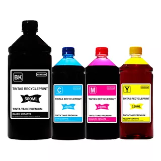 Refil 1250ml Tinta Compatível Epson L375 L395 L3150 L3110