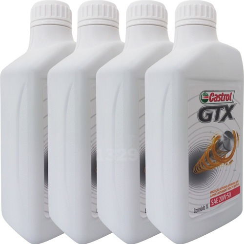 Aceite para motor Castrol mineral 20W-50 para autos, pickups & suv de 4 unidades