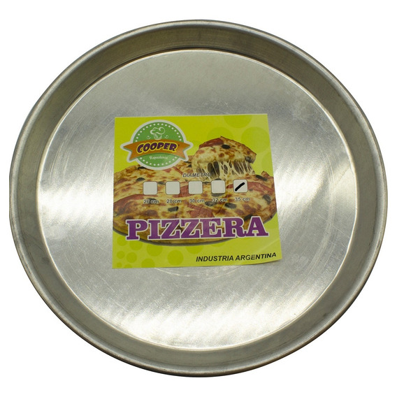 Pizzera De Aluminio Molde Para Pizzeta 2cm Alto X 35cm Diam