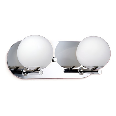 Plafon Aplique Pared Relleu 2 Luces G9 Esferas Living Acero