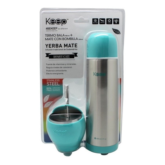 Set Keep Termo 500 Ml + Mate Y Bombilla