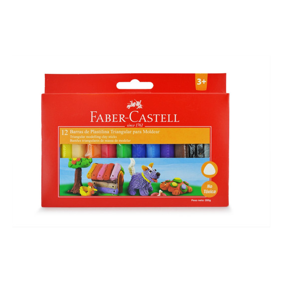 Plasticina Jumbo Faber-castell X12 Colores