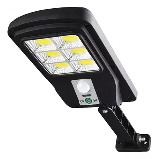 Mini Luminária Solar Poste Rua Parede Refletor 48 Cob Sensor Cor Preto Modelo 1 (q)