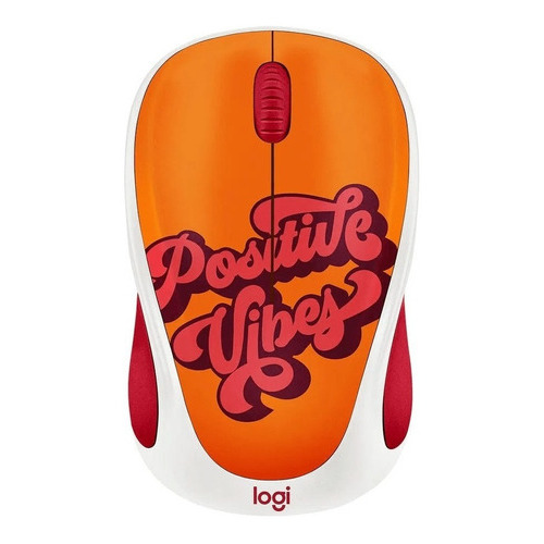 Mouse Logitech M317c - Inalámbrico - Usb - Positive Vibes Color Naranja