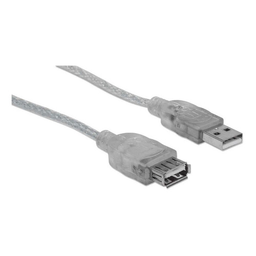 Cable Manhattan Extension Usb 4.5 Mts 340502 Color Gris