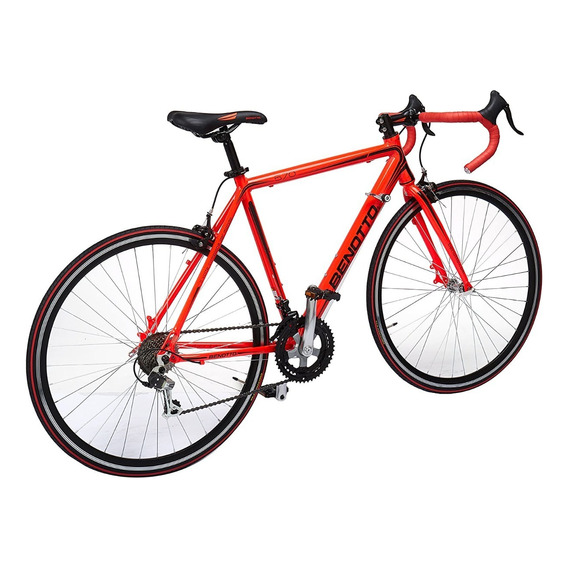 Bicicleta ruta Benotto Ruta 570 R700 21" 14v cambios Shimano Tourney color rojo neón