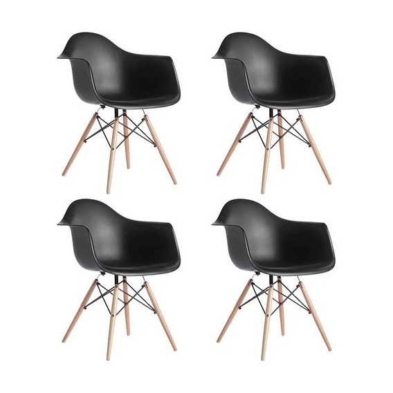 Silla Comedor Butaca Eames Pack X4 Unidades