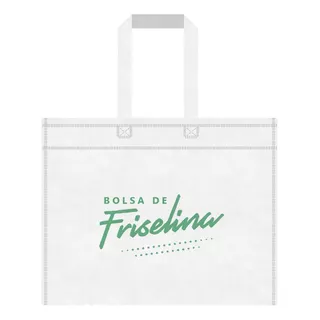 Bolsa Friselina Eco 45x40x10cm Blanca Logo 1 Color X50