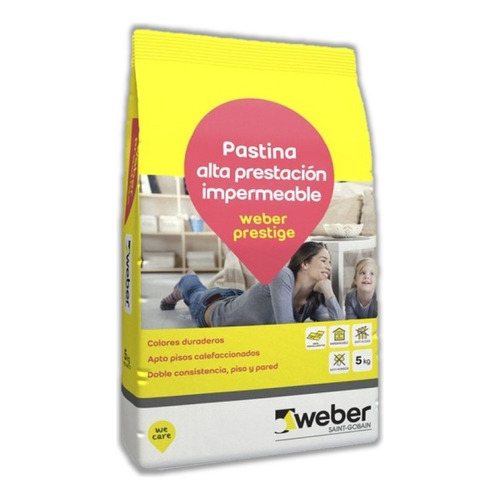 Pastina Weber Prestige 5kg Antihongo Impermeable Porcelanato Color Olmo