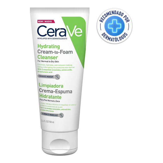 Crema-espuma Cerave Limpiadora Hidratante Para Rostro 100ml 