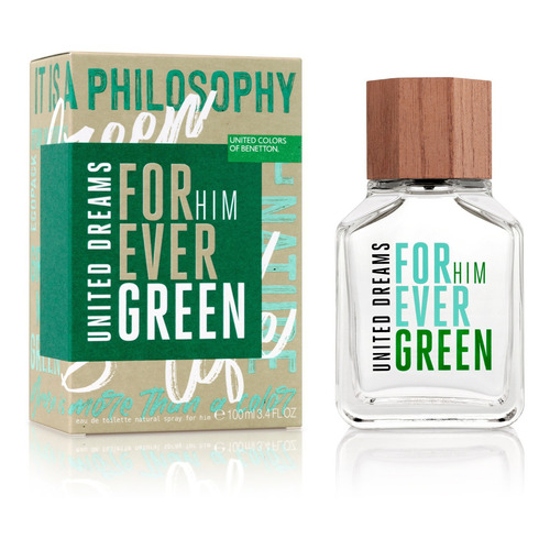 Perfume Benetton Ud Forever Green Para Hombre 100 Ml Edt