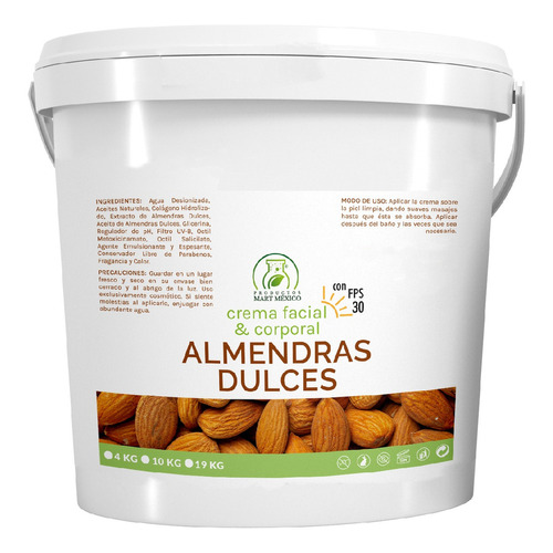  Crema De Almendras Dulces Con Filtro (19 Kilos)