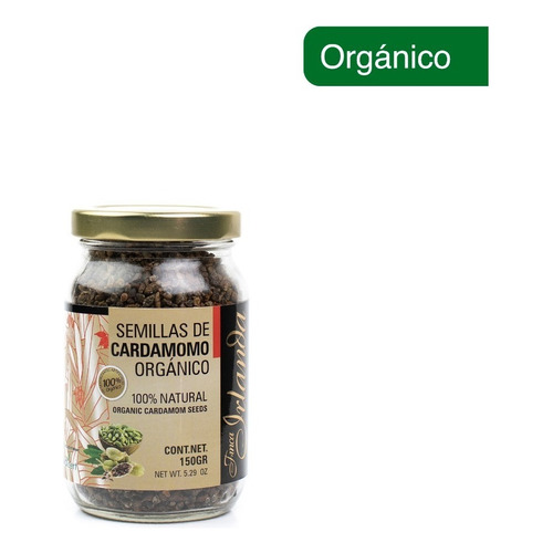 Semilla De Cardamomo Orgánica Finca Irlanda 150g 100% Natura