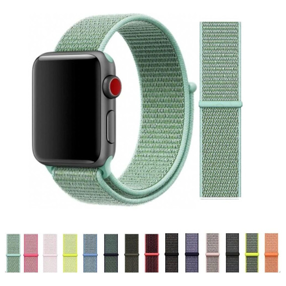 Correas Nylon Para Reloj Apple Watch 38/40mm Color Menta