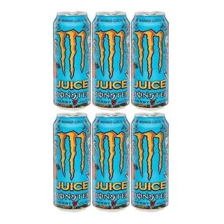 Energetico Monster Energy Fardo Com 6 Latas De 473ml Sabores Monster Energy Drink Juicy Mango Loco