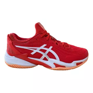 Tenis Asics Court Ff 3 Novak Clay Fiery Red/white