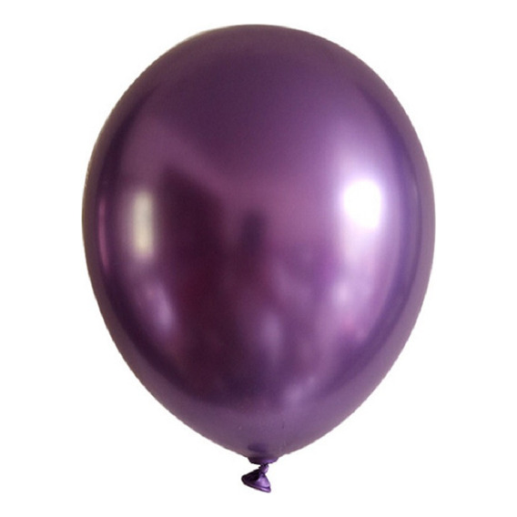 Globos Látex Cromo Metalizados R12 X 10 Cotillón Activarte Color Morado Cromo Cotillón Activarte