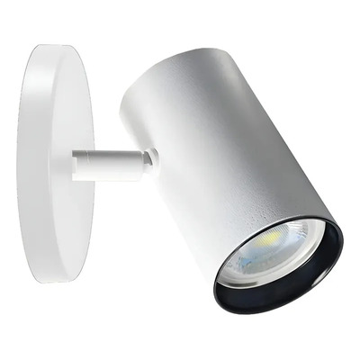 Aplique 1 Luz Blanco Apto Led Gu10 Cabezal 3002 Movil  Blanco