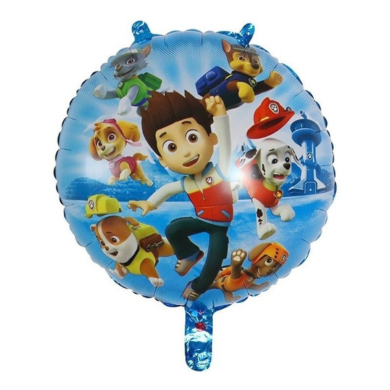 Set 5 Globos Paw Patrol Papel Metalizado Cumpleaños