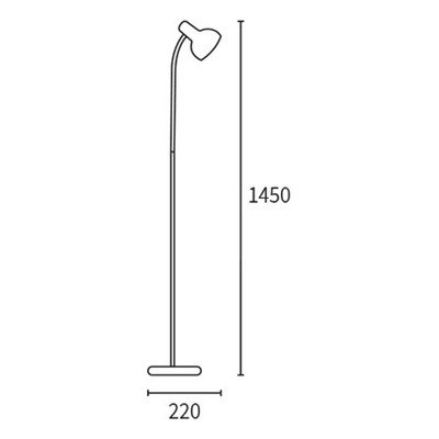 Lampara De Pie Melo Blanco Flexible Apto Led Deco Moderno