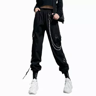 Pantalones Cargo Estilo Hip Hop Para Mujer Moda Streetwear