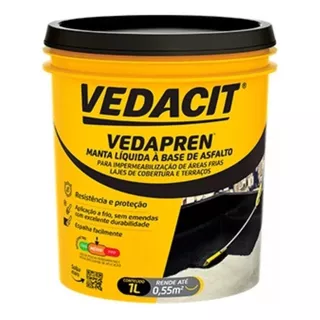 Vedacit Vedapren Manta Liquida A Base De Asfalto 1 Litro