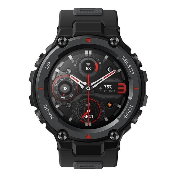 Smartwatch Amazfit Sport T-Rex Pro 1.3" caja 47.7mm de  policarbonato  meteorite black, malla  meteorite black de  silicona A2013