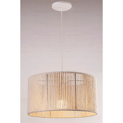Lampara Colgante Hilo 35cm Natural Diseño Apto Led 