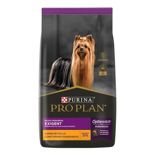 Alimento Pro Plan OptiEnrich Exigent raza pequeña para perro adulto de raza pequeña sabor mix en bolsa de 7.5 kg