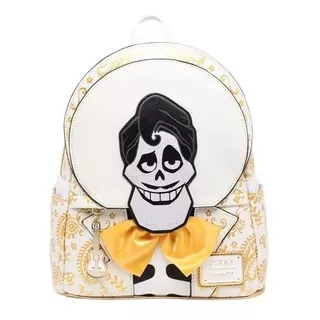 Loungefly Disney Coco Ernesto De La Cruz Cosplay Backpack - Exclusive Color Blanco Diseño De La Tela Vinipiel