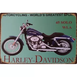 Carteles Chapa Vintage Harley Davidson Garage Motos 30x20
