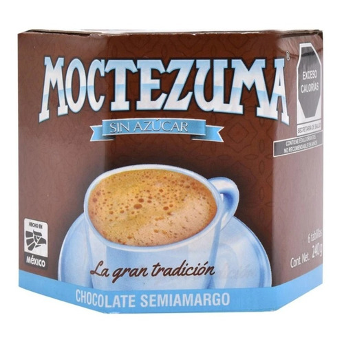 Chocolate Para Mesa Moctezuma Semiam Sin Azúcar 240 G Mw C21