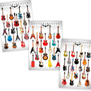 Kit Placas Quadros Guitarras Famosas Guitar Heaven Coleção
