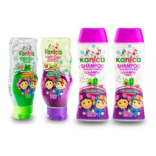 Shampoo Y Gel Para Niños Kanica Kit Family