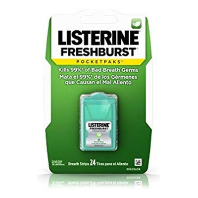 Listerine Freshburst Pocketpaks Tiras Para El Aliento, 24-ba