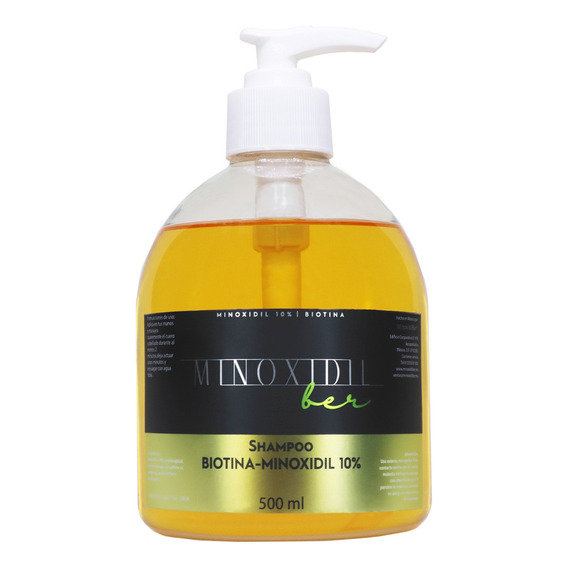 Shampoo Premium Minoxidil 10% - Biotina 500ml Cabello Ybarba