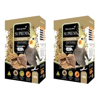 Kit 2 Suprema Selecta Grãos Calopsita 700g - Reino Das Aves