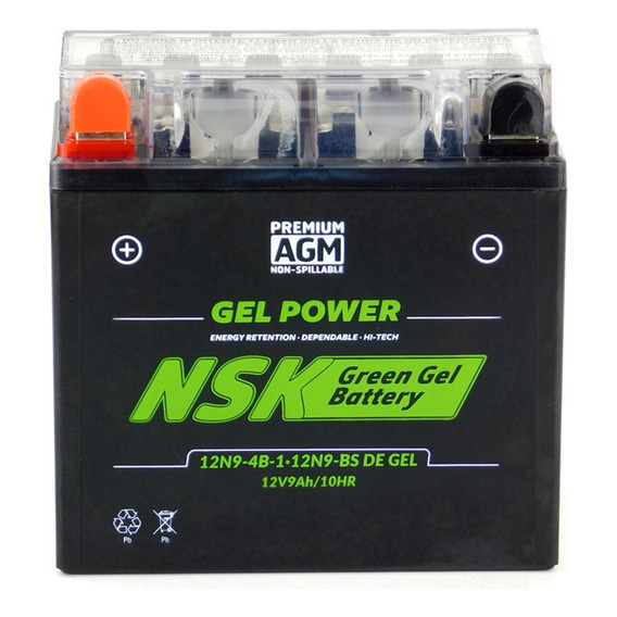 Batería Moto Nsk De Gel 12n9-4b1 (- +) 136.7*77*134.8