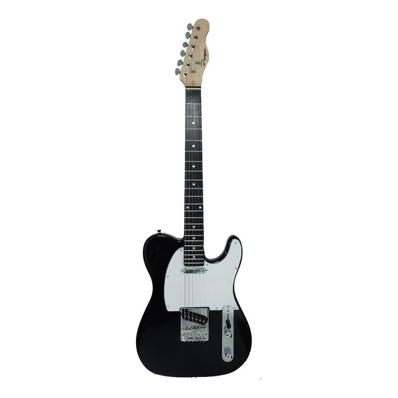 Guitarra Eléctrica Parquer Telecaster Negra Con Funda Color Negro Orientación de la mano Diestro