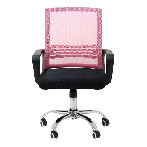 Silla De Oficina Con Reposabrazos Y Soporte Lumbar Setif Color Rosa