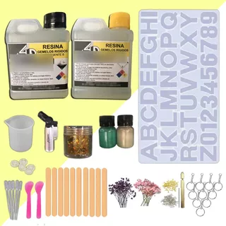 Kit De Inicio Resina Epoxica Bisutería + Moldes  /espacio4