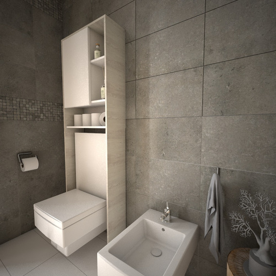 Mueble Sobre Inodoro Moderno Botiquin Organizador De Baño