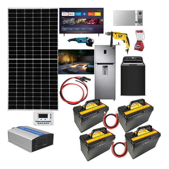 Kit Panel Solar Autónomo Para Refrigerador Focos Tv 5760wats